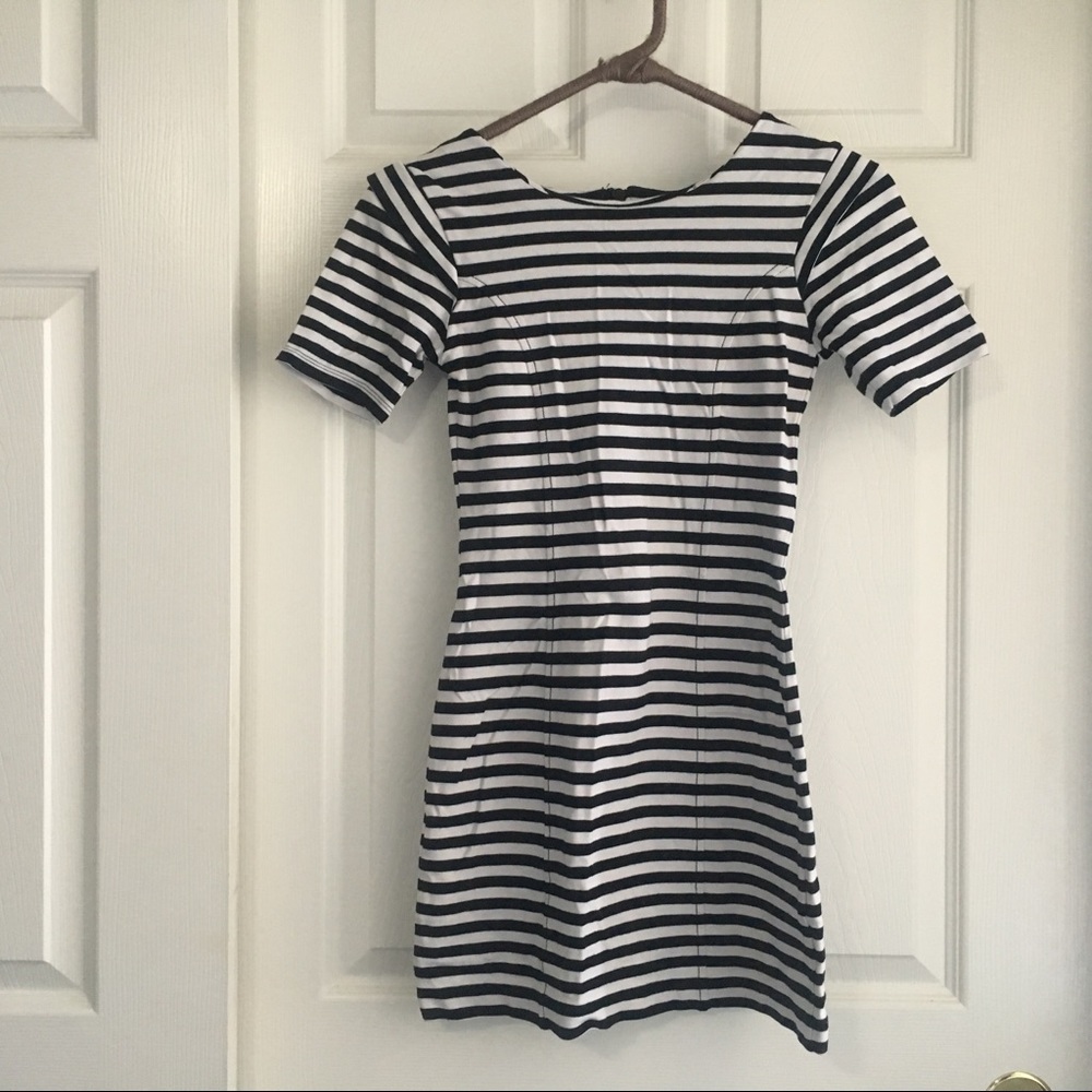 French Connection fitted striped mini dress